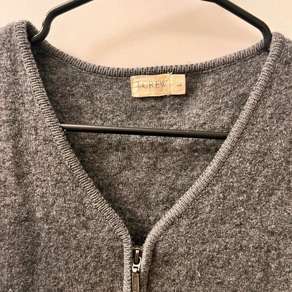 J. Crew Gray V-Neck Sweater Vest - Picture 2 of 3